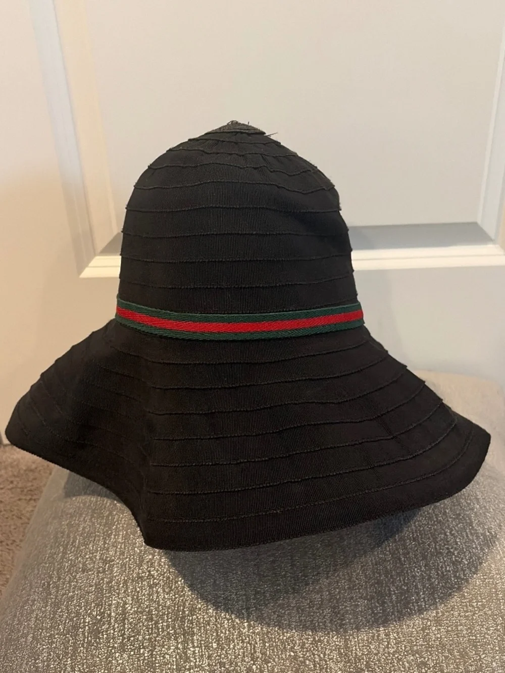 Gucci web sun canvas hat